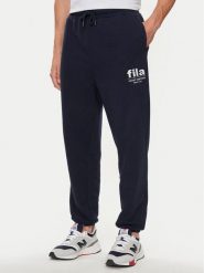 Fila Spodnie dresowe FAM0647 Granatowy Regular Fit. Niebieskie spodnie sportowe męskie Fila, m, bez wzorów, z bawełny. Za 139.99 zł.