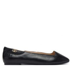 Baleriny Liu Jo. Czarne balerinki damskie Liu Jo, bez wzorów, bez obcasa, bez zapięcia. Za 569.99 zł.