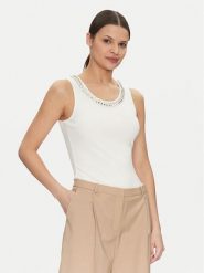 Marciano Guess Top 5RGP23 6299A Biały Regular Fit. Białe topy damskie Marciano Guess, xs, z aplikacjami, z wiskozy, bez kołnierzyka, bez ramiączek. Za 159.99 zł.