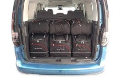 Torby Do Bagażnika Vw Caddy 2021+ 9Szt Kjust. Czarne torby podróżne damskie KJUST, bez wzorów, z kauczuku. Za 2,444.00 zł.