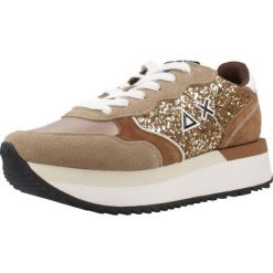 Buty SUN68 BIG ALLY GLITTER Złoty. Żółte obuwie trekkingowe damskie SUN68, ze skóry, bez zapięcia. Za 288.99 zł.