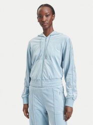 Guess Bluza V6BQ07 K6301 Niebieski jasny Regular Fit. Niebieskie bluzy damskie Guess, m, z aplikacjami, z syntetyku, bez ramiączek, bez kaptura. Za 434.99 zł.