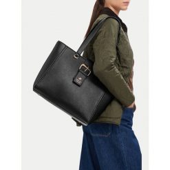 Torebka Beverly Hills Polo Club. Czarne shopperki damskie Beverly Hills Polo Club, bez wzorów, bez dodatków. Za 229.99 zł.