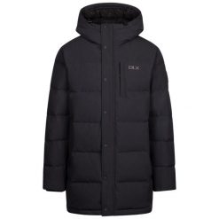Dlx Griffin - męska puchowa kurtka długa Dark Grey. Szare kurtki męskie DLX, na zimę, m, bez wzorów, z dzianiny, bez kaptura. Za 927.99 zł.