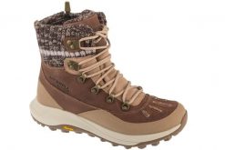 Buty trekkingowe damskie, Siren 4 Thermo Mid Zip WP. Brązowe obuwie trekkingowe damskie Merrell, z materiału, bez zapięcia. Za 699.99 zł.