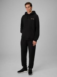 4F Spodnie dresowe joggery męskie 4F x Robert Lewandowski - czarne XXL. Czarne spodnie sportowe męskie 4F, m, bez wzorów, z bawełny. Za 199.99 zł.