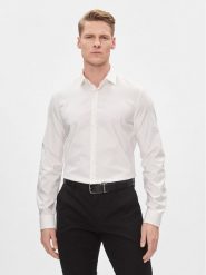 Calvin Klein Koszula K10K112301 Biały Slim Fit. Białe koszule męskie Calvin Klein, m, bez wzorów, z bawełny, bez kołnierzyka, bez ramiączek. Za 219.99 zł.