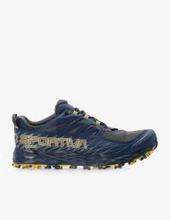 Buty trailowe La Sportiva Lycan GTX - night blue/moss. Niebieskie buty sportowe męskie NoName, bez wzorów, bez zapięcia. Za 837.61 zł.