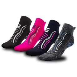 Skarpety techniczne Wellness indoor Fitness antypoślizgowe. Czarne skarpety męskie R-EVENGE, bez wzorów, z elastanu. Za 384.89 zł.