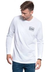 LEE LEE LS MĘSKA BLUZKA Z DŁUGIM RĘKAWEM STRIPE WHITE L61CBC12 112113777. Białe t-shirty męskie Lee, l, bez wzorów, bez kołnierzyka, bez ramiączek. W wyprzedaży za 49.99 zł.