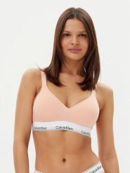 Calvin Klein Underwear Biustonosz top 000QF7900E Pomarańczowy. Brązowe topy damskie Calvin Klein Underwear, xs, bez wzorów, z bawełny, bez kołnierzyka, bez ramiączek. Za 109.99 zł.