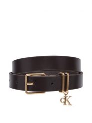 Calvin Klein Pasek Monogram Charm Keeper Belt 25Mm LV04F7086G Brązowy ciemny. Brązowe paski damskie Calvin Klein, bez wzorów, ze skóry. Za 249.99 zł.