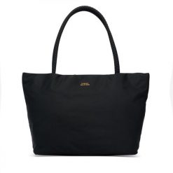 Torebka Tommy Hilfiger. Czarne shopperki damskie Tommy Hilfiger, bez wzorów, z nylonu, bez dodatków. Za 569.99 zł.