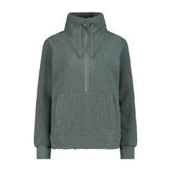 Bluza damska turystyczna CMP 32P3806. Zielone bluzy damskie CMP, bez wzorów, z polaru, eleganckie, bez ramiączek, bez kaptura. Za 399.99 zł.