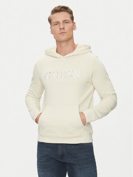 Guess Bluza M5GQ36 KCN01 Écru Regular Fit. Bluzy męskie Guess, m, z aplikacjami, z bawełny, bez ramiączek, bez kaptura. Za 209.99 zł.