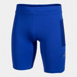 Legginsy Joma Elite X niebieskie do biegania. Niebieskie legginsy damskie Joma, bez wzorów, z materiału. Za 133.00 zł.
