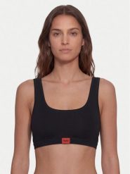 HUGO Biustonosz top Signature 50566598 Czarny. Czarne topy damskie Hugo, xl, bez wzorów, bez kołnierzyka, bez ramiączek. Za 199.99 zł.