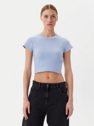 Element T-Shirt ELJKT00117 Niebieski Slim Fit. Niebieskie t-shirty damskie Element, m, bez wzorów, z bawełny, bez kołnierzyka, bez ramiączek. Za 99.99 zł.