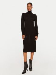 Calvin Klein Sukienka dzianinowa K20K207485 Czarny Regular Fit. Czarne sukienki damskie Calvin Klein, xs, bez wzorów, z dzianiny, bez kołnierzyka, bez ramiączek. Za 489.99 zł.