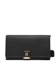 Tommy Hilfiger Torebka Th Her Mini Crossover AW0AW17949 Czarny. Czarne listonoszki damskie Tommy Hilfiger, bez wzorów, ze skóry, bez dodatków. Za 359.99 zł.