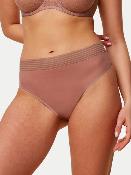 Triumph Komplet stringów Tempting Sheer 10218590 Beżowy. Brązowe majtki damskie Triumph, z syntetyku. Za 59.99 zł.