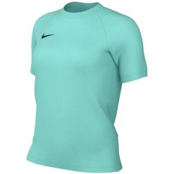 Koszulka damska Nike Dri-Fit Park VIII. Zielone bluzki damskie Nike, bez wzorów, z poliesteru, sportowe, bez kołnierzyka, bez ramiączek. Za 66.99 zł.