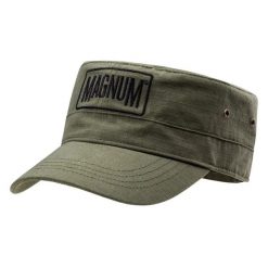 Czapka z daszkiem Magnum Patrol. Zielone czapki damskie MAGNUM, bez wzorów, z materiału, casualowe. Za 60.25 zł.