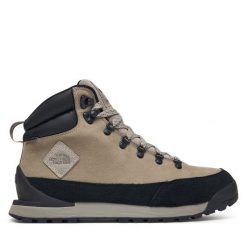 Trekkingi The North Face. Brązowe botki męskie The North Face, bez wzorów, sportowe, bez obcasa, bez zapięcia. Za 749.99 zł.
