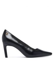 Tommy Hilfiger Szpilki Squared Toe High Heel Lth Pump FW0FW09510 Czarny. Czarne szpilki damskie Tommy Hilfiger, bez wzorów, ze skóry, bez obcasa, na szpilce, bez zapięcia. Za 569.99 zł.