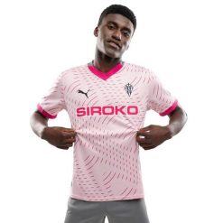 Oficjalna koszulka piłkarska Puma dla dorosłych Real Sporting de Gijón Footba. Czerwone bluzki damskie Puma, xl, bez wzorów, sportowe, bez kołnierzyka, bez ramiączek. W wyprzedaży za 254.00 zł.
