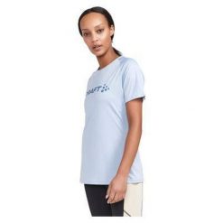 Damski jersey Craft Core Essence. Niebieskie koszulki sportowe damskie Craft, bez wzorów, z jersey, bez ramiączek, do biegania. Za 172.50 zł.