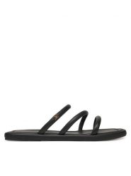 Tommy Hilfiger Klapki Strappy Leather Mule FW0FW08939 Czarny. Czarne klapki damskie Tommy Hilfiger, bez wzorów, ze skóry, bez obcasa, bez zapięcia. Za 259.99 zł.