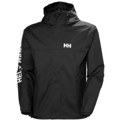Kurtka wodoodporna Helly Hansen Ervik. Czarne kurtki męskie Helly Hansen, m, bez wzorów, bez kaptura. Za 556.00 zł.