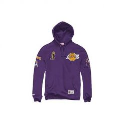 Bluza sportowa męska Mitchell & Ness Champ City Los Angeles Lakers. Fioletowe bluzy sportowe męskie Mitchell & Ness, l, bez wzorów, z kapturem. Za 676.00 zł.
