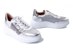 WONDERS A-3622 plata, półbuty damskie. Szare półbuty damskie Wonders, bez wzorów, bez obcasa, bez zapięcia. Za 559.92 zł.
