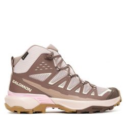 Trekkingi Salomon. Brązowe obuwie trekkingowe damskie Salomon, z gore-texu, bez zapięcia. Za 619.99 zł.