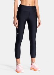 Legginsy Under Armour HeatGear® Armour No-Slip Waistband Ankle Leggings (1365335-001). Czarne legginsy damskie Under Armour, bez wzorów. Za 128.99 zł.