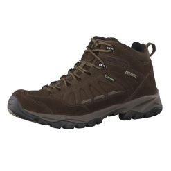 Buty trekkingowe męskie Nebraska Mid z membraną Gore - Tex. Brązowe trekkingi męskie MEINDL, z gore-texu, bez zapięcia. Za 849.55 zł.
