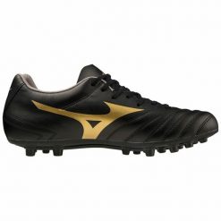 Buty sportowe dla dorosłych do gry w piłkę Monarcida Neo II Select AG. Czarne buty sportowe męskie Mizuno, bez wzorów, bez zapięcia, do piłki nożnej. Za 169.99 zł.