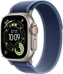 Smartwatch Apple Watch Ultra 3 49mm Titanium/Blue/Bright Blue Trail Loop - S/M. Niebieskie zegarki smartwatch Apple, bez wzorów. Za 4,136.10 zł.