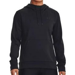 Damska bluza dresowa Under Armour czarna. Czarne bluzy damskie Under Armour, s, bez wzorów, z dresówki, klasyczne, bez ramiączek, bez kaptura. Za 278.11 zł.