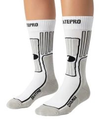 Odzież Skarpety unisex SkatePro Coolmax Inline Skarpety 2-Pak - Biały - 43-45. Biała skarpety męskie SKATEPRO, bez wzorów, z bawełny. Za 124.99 zł.