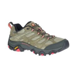 Buty Sportowe Merrell Damskie Czarna Skóra. Czarne obuwie trekkingowe damskie Merrell, ze skóry, bez zapięcia. Za 695.15 zł.