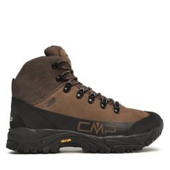 Trekkingi CMP. Brązowe botki męskie CMP, bez wzorów, sportowe, bez obcasa, bez zapięcia. Za 459.99 zł.