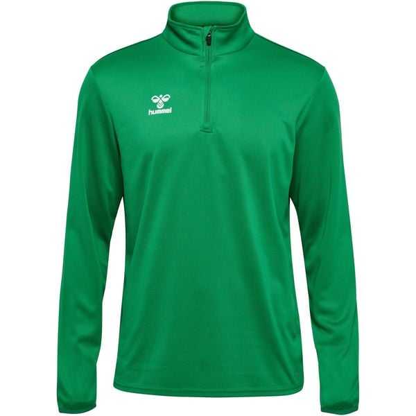 Bluza dresowa 1/2 zip Hummel Essential. Zielone bluzy męskie Hummel, bez wzorów, z dresówki, sportowe, bez ramiączek, bez kaptura. Za 170.50 zł.