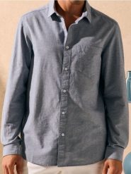 Bawełniana koszula regular fit - szary. Szare koszule męskie Sinsay, l, bez wzorów, z bawełny, bez kołnierzyka, bez ramiączek. Za 59.99 zł.
