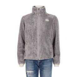 Kurtka damska z polaru Osito TNF. Szare kurtki sportowe damskie The North Face, l, bez wzorów, z materiału, bez ramiączek, bez kaptura, trekkingowe. Za 212.96 zł.
