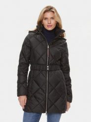 Tommy Hilfiger Płaszcz zimowy Elevated WW0WW40326 Czarny Regular Fit. Czarne płaszcze damskie Tommy Hilfiger, na zimę, s, bez wzorów, z syntetyku, bez kołnierzyka, bez kaptura. Za 1,189.00 zł.