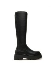 Aldo Kozaki Carelden 13838055 Czarny. Czarne kozaki damskie Aldo, bez wzorów, ze skóry, bez obcasa, na płaskiej podeszwie, bez zapięcia. Za 559.99 zł.