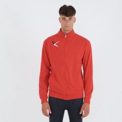 Unisex Bluza Z Zipperem Komfort Barret. Czerwone bluzy męskie ELPLAYER, m, bez wzorów, casualowe, bez ramiączek, bez kaptura. W wyprzedaży za 64.00 zł.